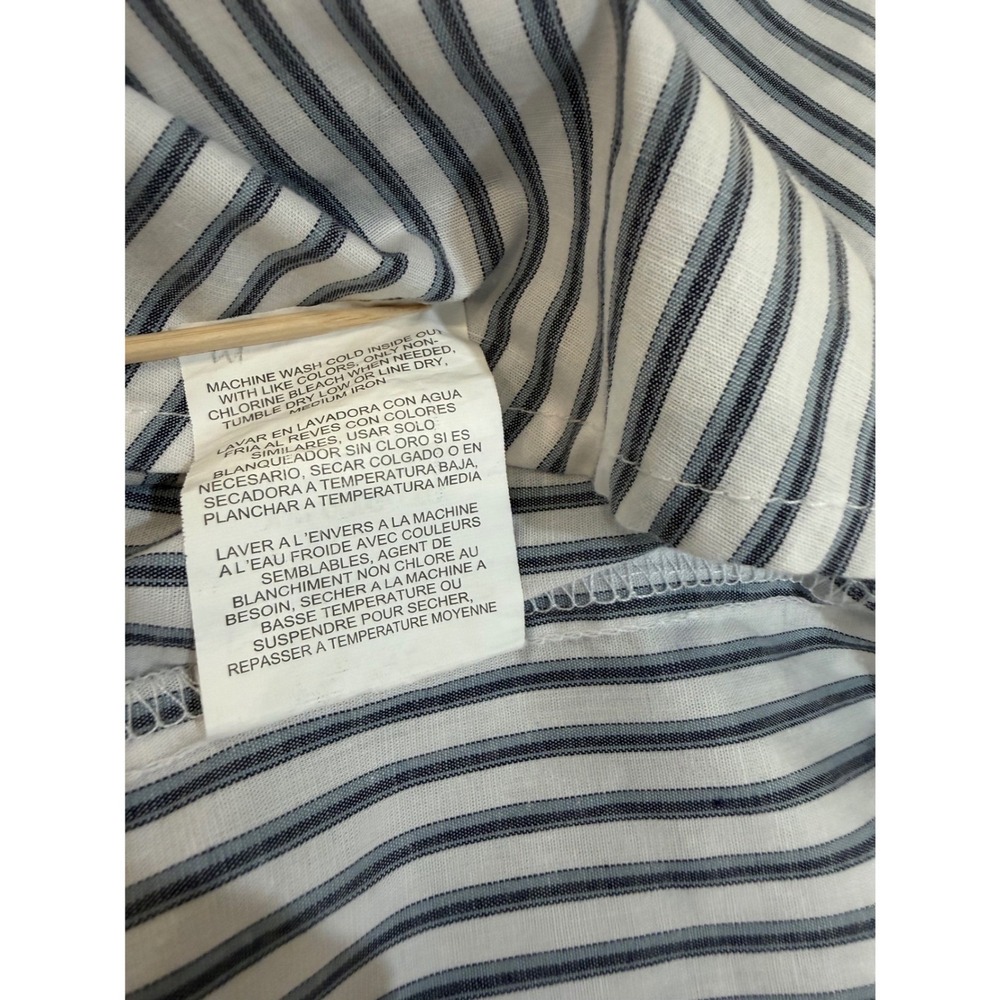 Wrangler Mens Blue Striped Western Snap Shirt XXL Long Sleeve Pearl Snap Yoke - Picture 5 of 8